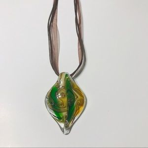Beautiful Murano glass pendant necklace
